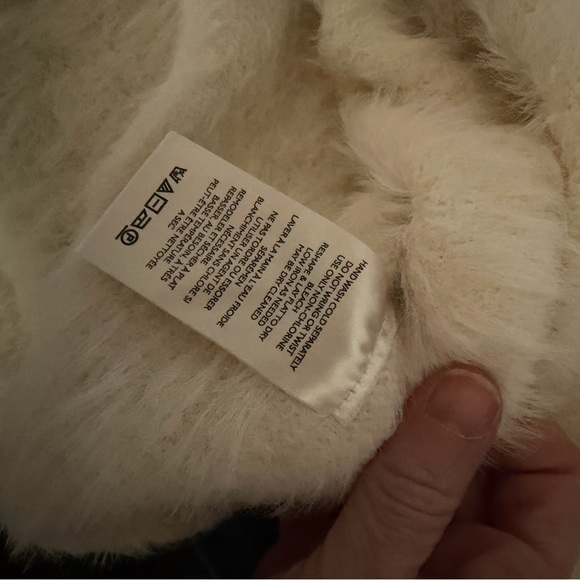 Free People Cozy Faux Fur Sweater Ivory Medium - Picture 4 of 4